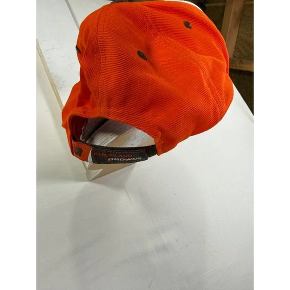 NFL Cleveland Browns Football Hat Brown Orange Adjustable Cap Bulldog Logo Mens - Picture 4 of 8